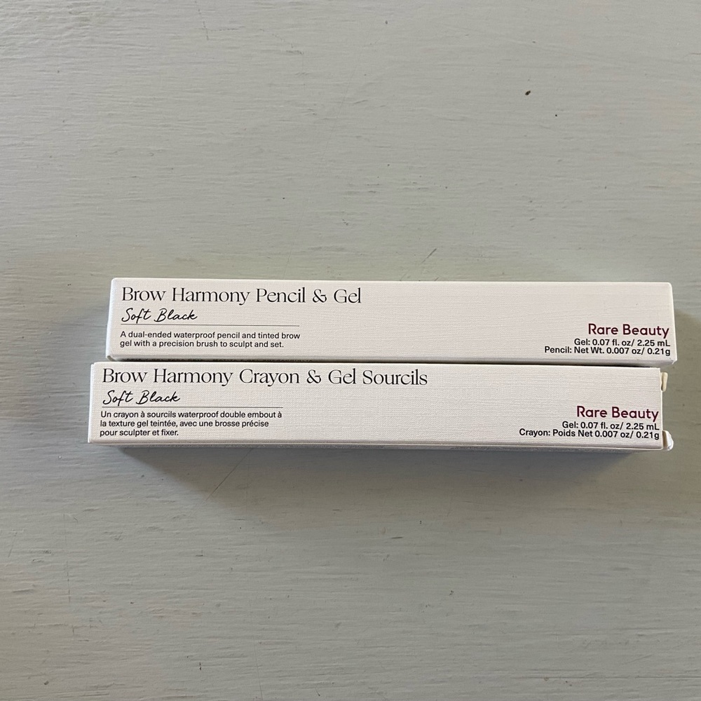 NEW Rare Beauty x2 Brow Harmony Pencil & Gel in Soft Black